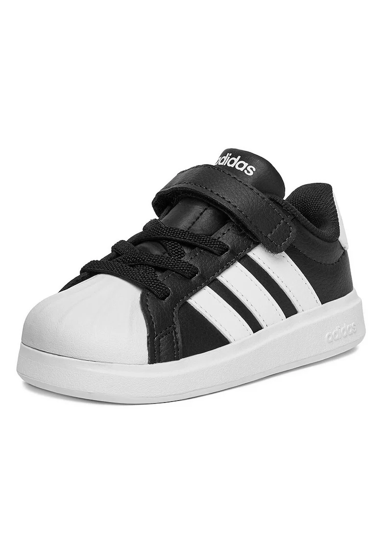 Pantofi sport copii,  negru, material sintetic, sistem inchidere velcro