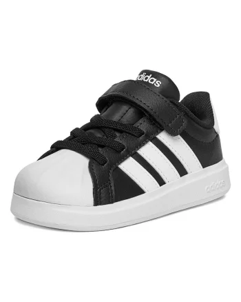 Pantofi sport copii,  negru, material sintetic, sistem inchidere velcro