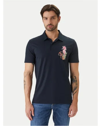 Tricou barbati,  bumbac, bleumarin,