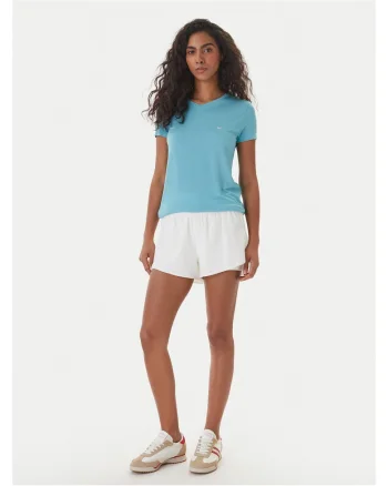 Tricou dama,  turcoaz, bumbac/elastan