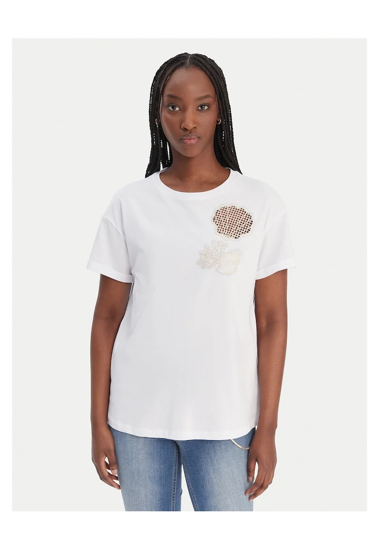 Tricou dama  bumbac, alb