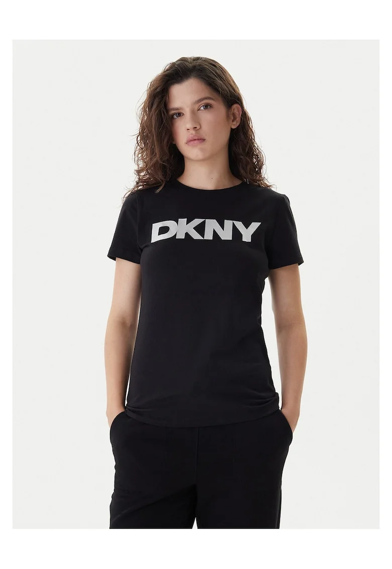 Tricou dama,  bumbac/elastan, negru