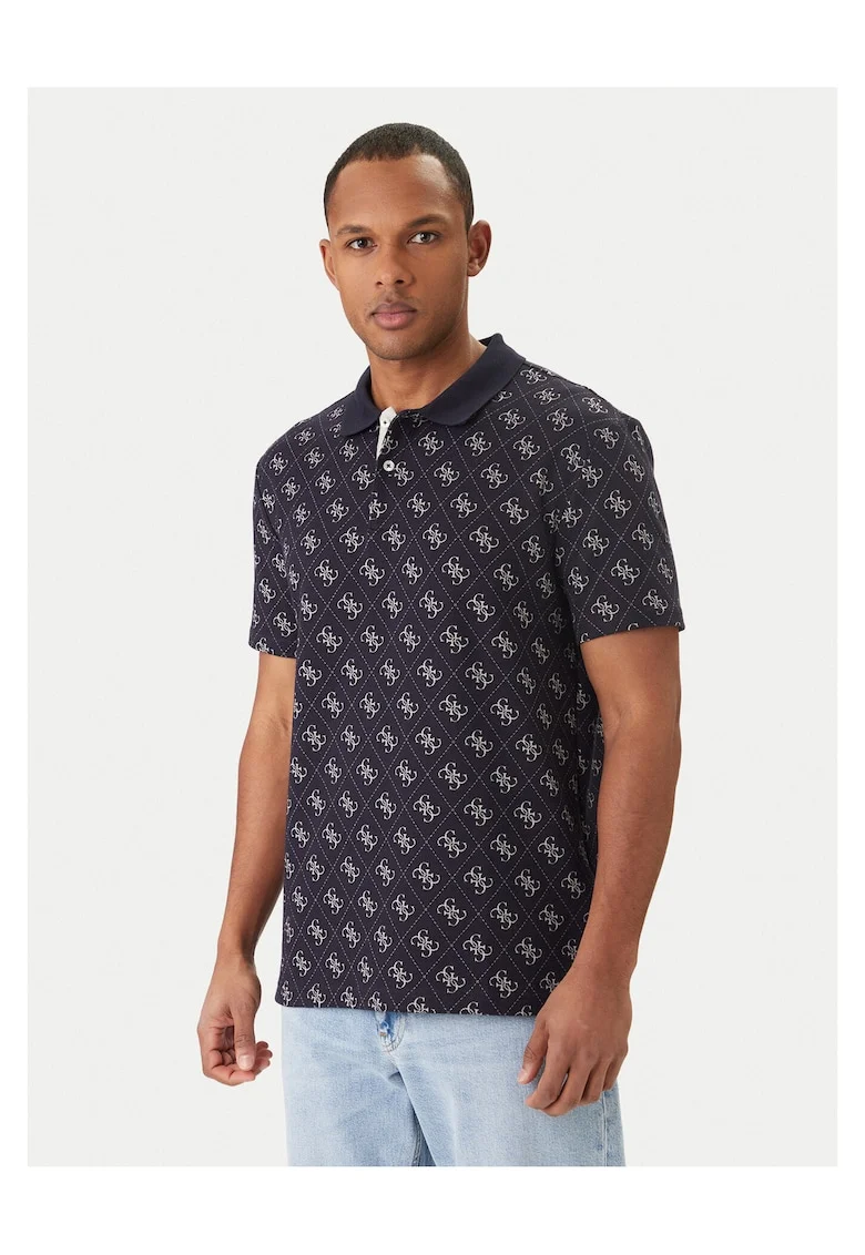 Tricou barbati,  bleumarin, bumbac si poliester, Bleumarin