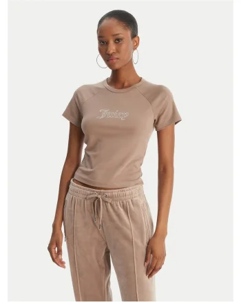 Tricou dama,  slim fit, bej, modal/viscoza/elastan, Bej