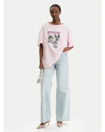 Tricou dama  bumbac, Roz