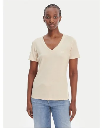 Tricou dama,  ecru, viscoza/elastan/poliamida