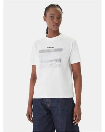 Tricou dama,  bumbac, alb,