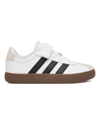 Pantofi sport copii  sistem inchidere Velcro, sintetic, alb