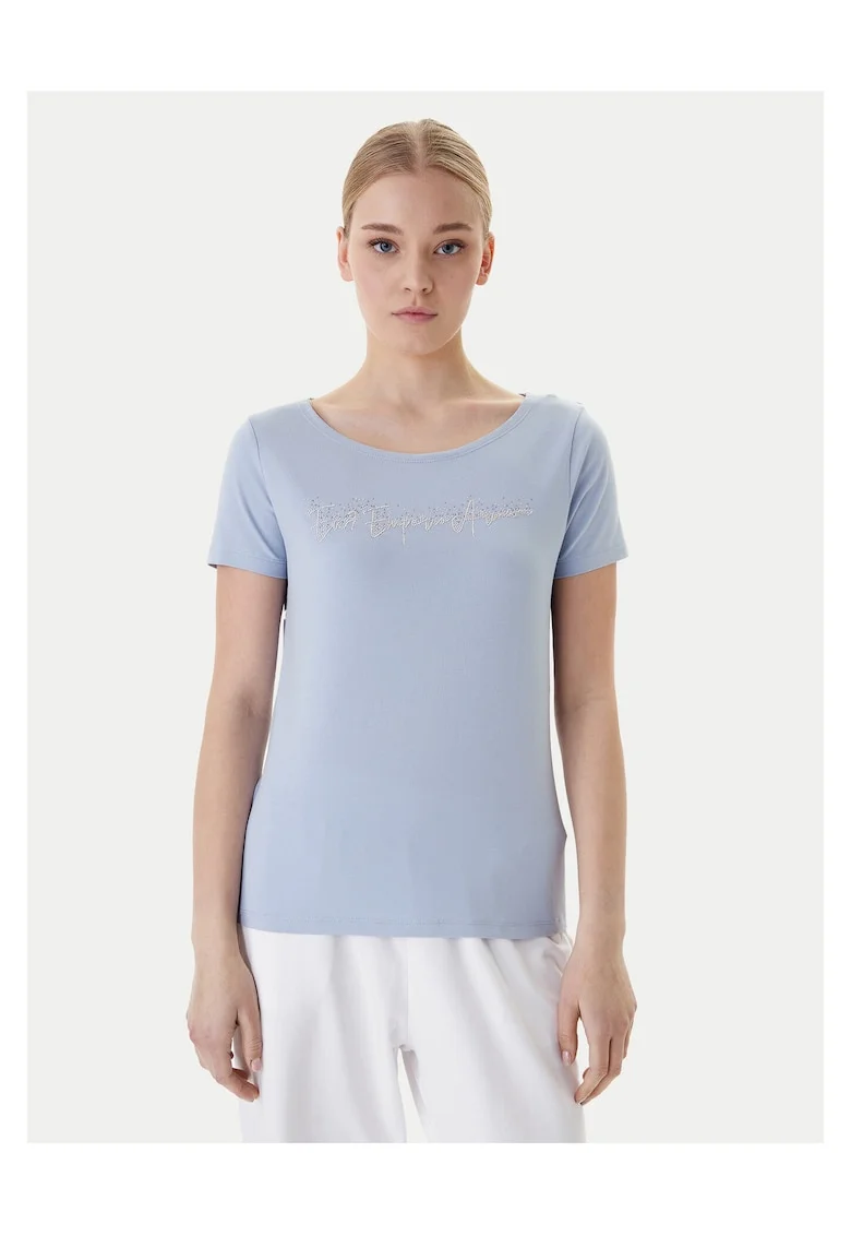 Tricou dama,  bumbac/elastan, albastru