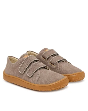 Pantofi Baieti,  textil, gri, sistem inchidere Velcro, talpa plata