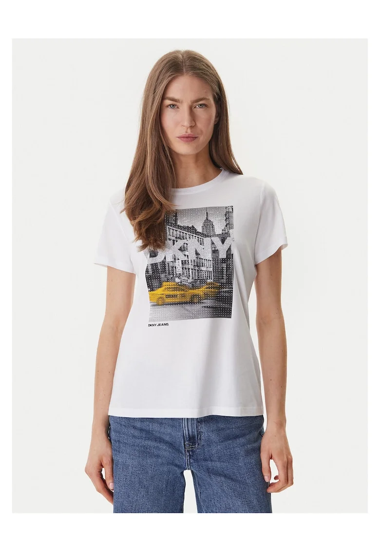 Tricou dama,  bumbac/modal, alb