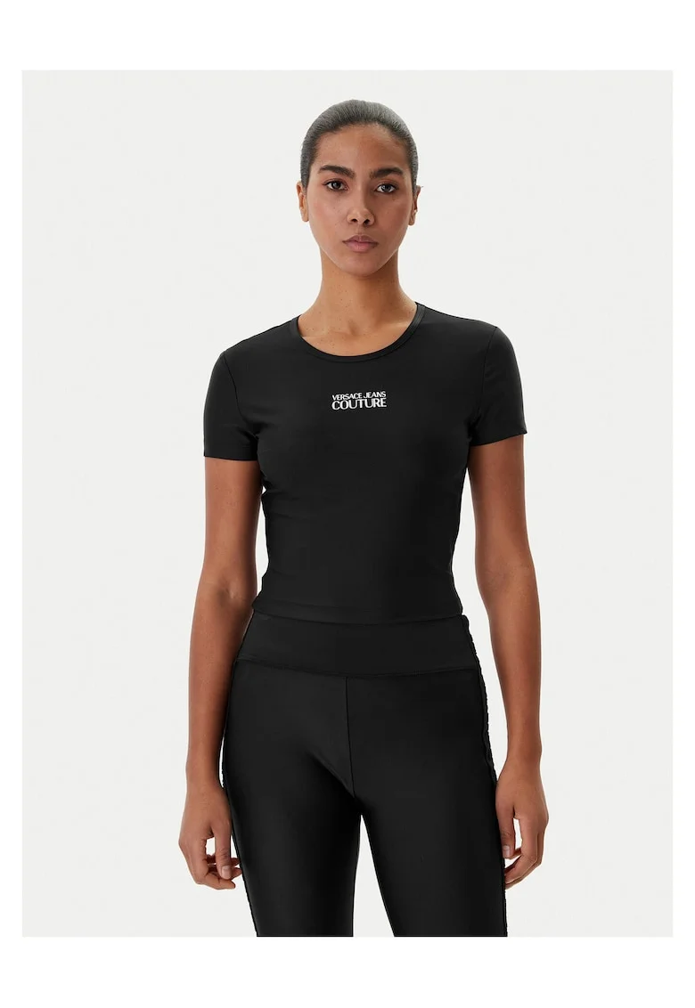 Tricou dama  slim fit, poliamida/elastan, negru