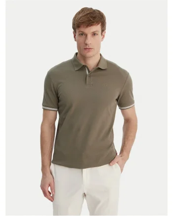 Tricou barbati,  bumbac, kaki, 98% bumbac, 2% elastan,