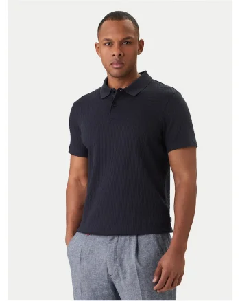 Tricou barbati,  slim fit, bleumarin, bumbac, Bleumarin