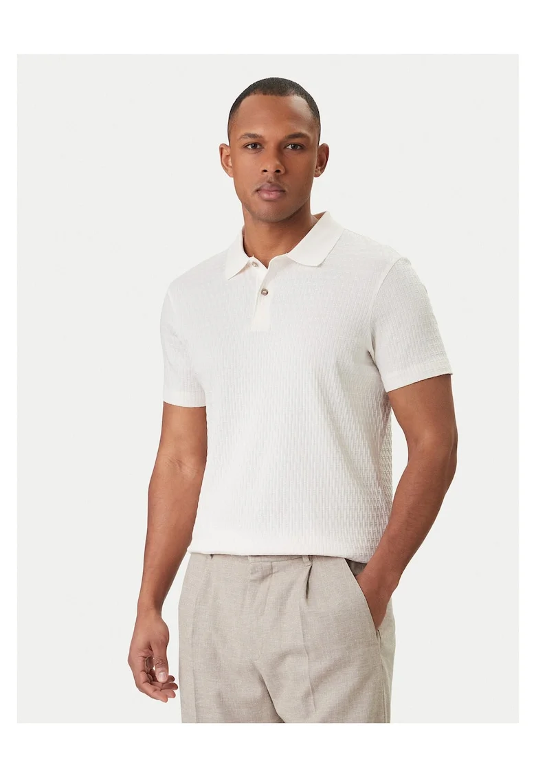 Tricou barbati,  ecru, Ecru