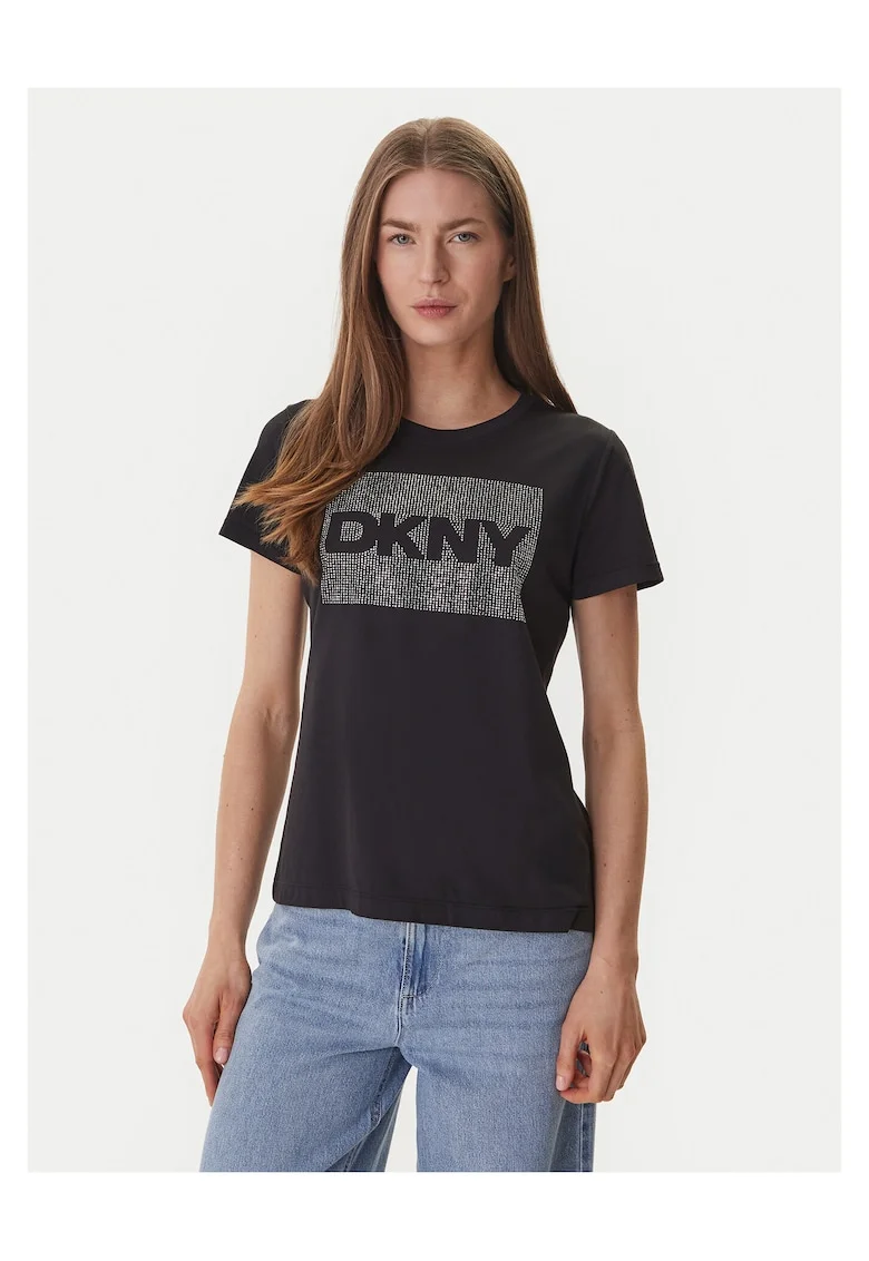 Tricou dama,  negru, bumbac/modal