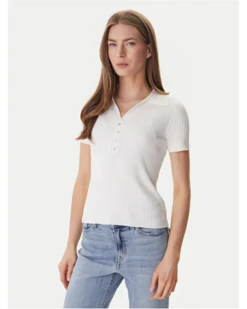 Tricou dama,  rayon/poliester, ecru