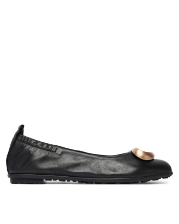 Balerini HV263931,  Piele naturala, Negru