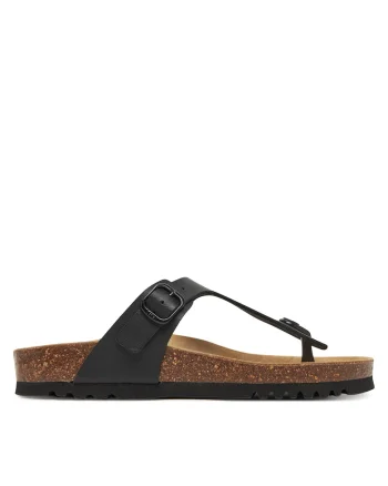Slapi dama,  piele ecologica, negru