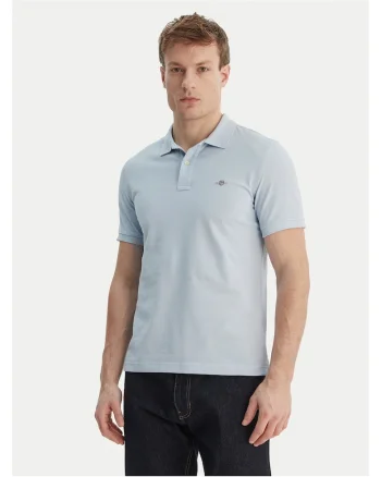 Tricou barbati,  slim fit, albastru, bumbac, Albastru