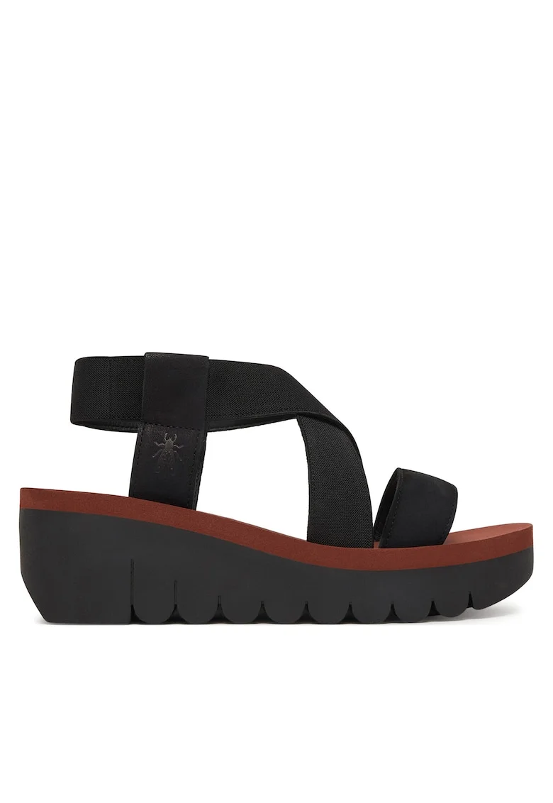 Sandale dama,  piele naturala, negru/maro