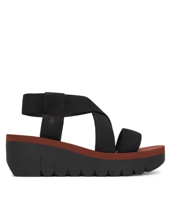 Sandale dama,  piele naturala, negru/maro