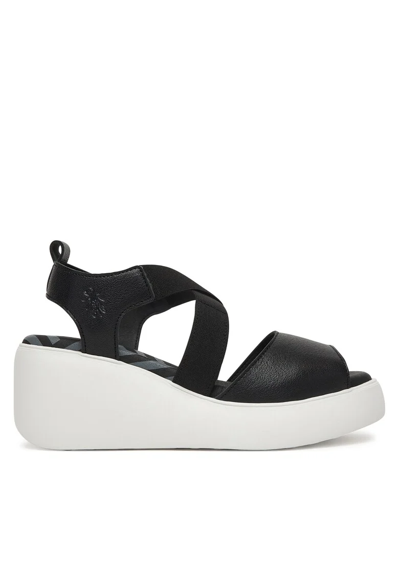 Sandale dama,  piele naturala, negre
