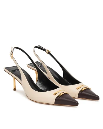 Pantofi dama,  stiletto, bej, piele naturala