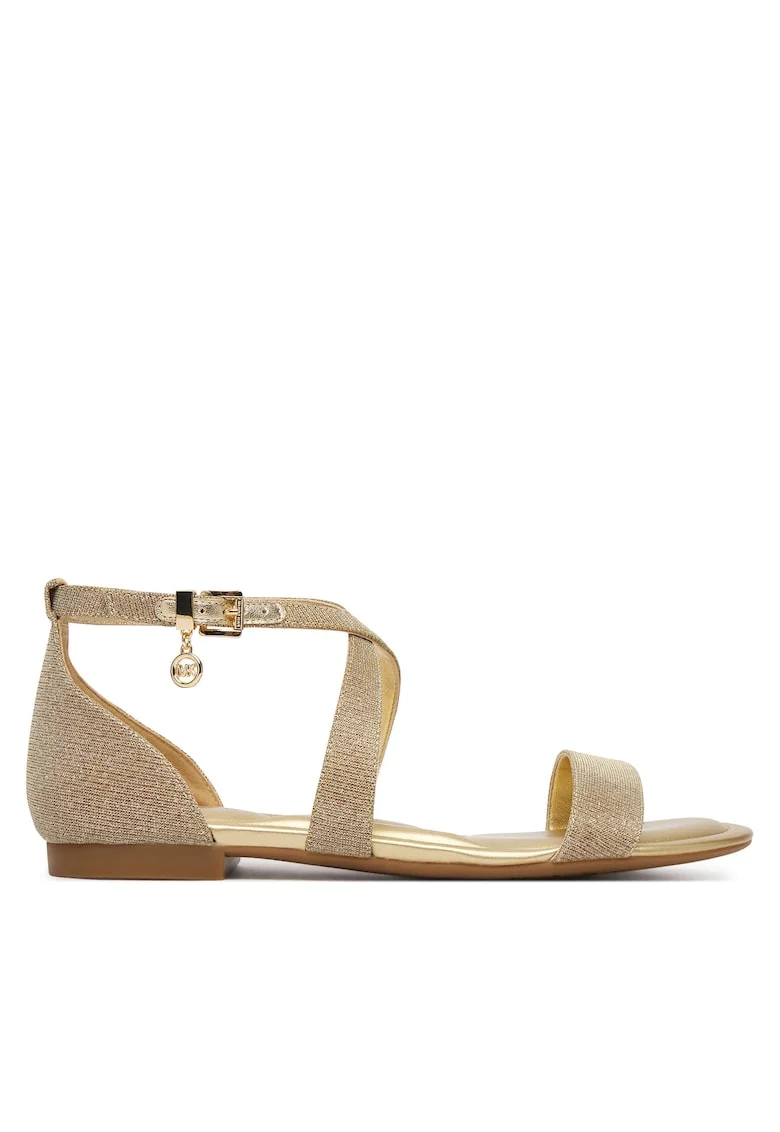 Sandale dama,  piele naturala, auriu, design elegant