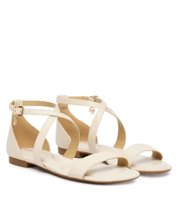 Sandale dama,  piele naturala, bej, design clasic