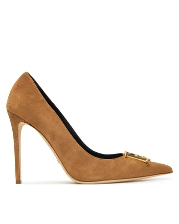 Pantofi dama,  stiletto, piele naturala, maro
