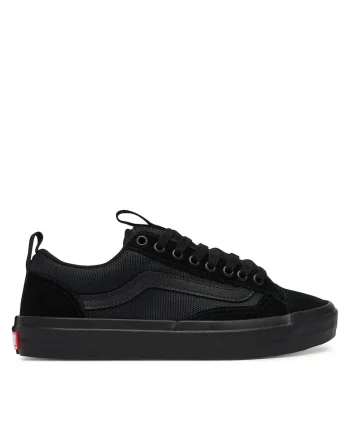 Tenisi dama,  piele intoarsa, negru, material textil