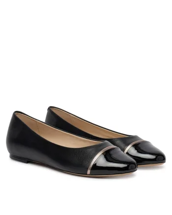 Balerini 9-22107-46,  Piele naturala, Negru