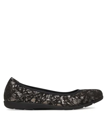 Balerini 9-22150-42,  Piele naturala, Negru
