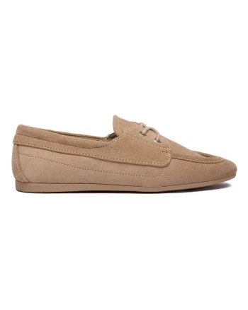 Mocasini de dama,  textil, bej
