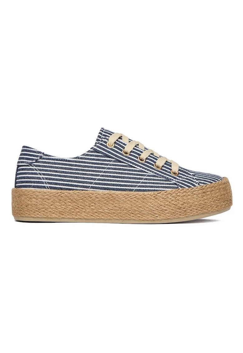 Espadrile dama,  material textil, albastru