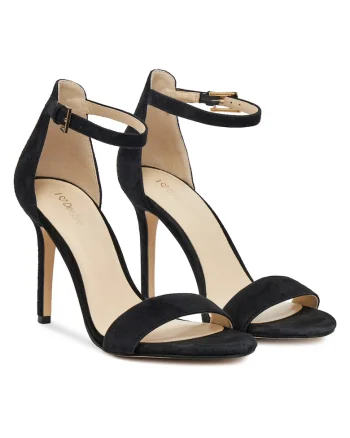 Sandale dama,  piele naturala, toc stiletto, negru