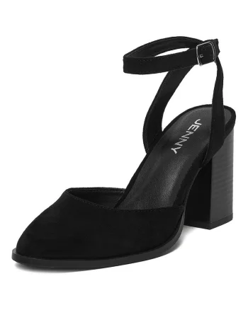 Pantofi pentru dama,  textil, toc clasic, negru