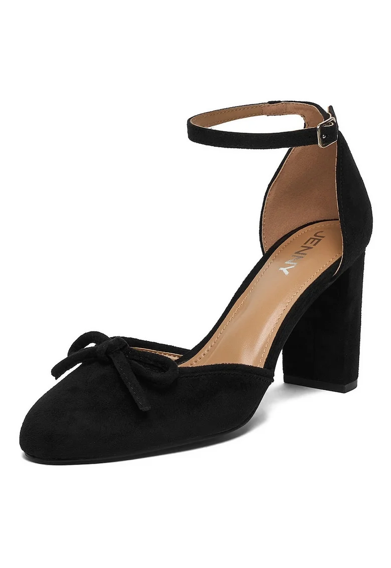 Pantofi dama,  clasic, negru, textil