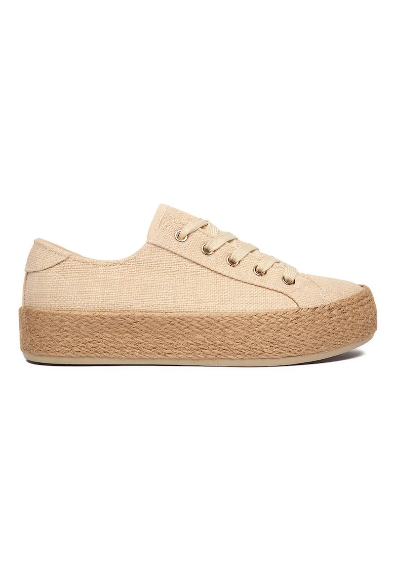 Espadrile dama,  tesatura, bej, de vara