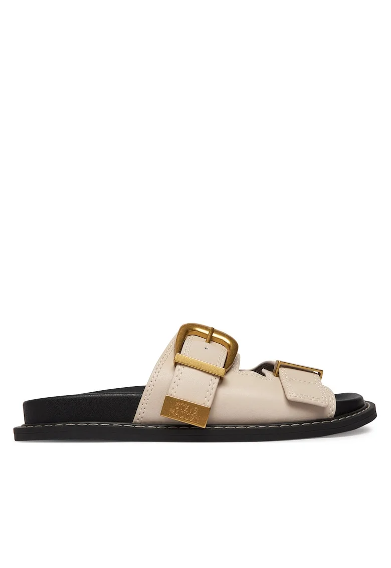 Papuci dama,  piele naturala, bej