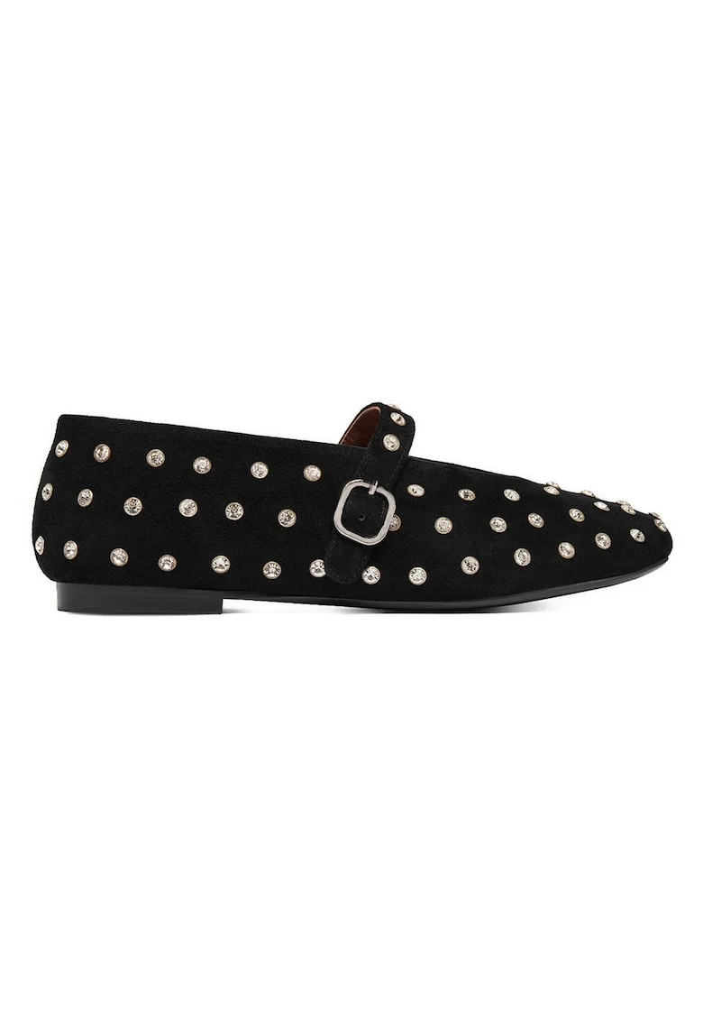 Balerini,  Piele naturala, Negru,