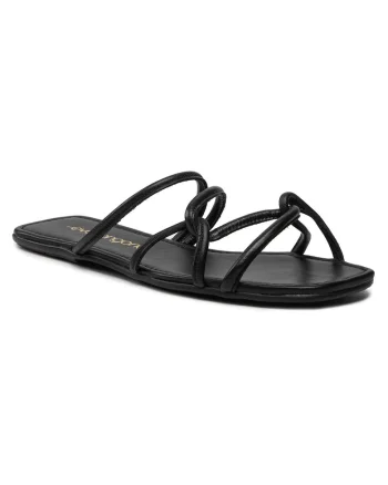 Papuci dama,  piele naturala, negru
