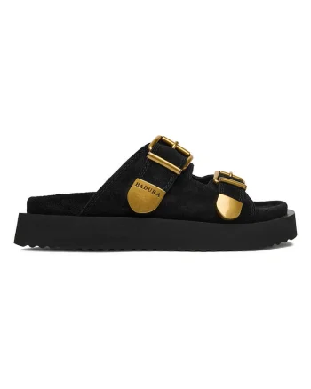 Papuci dama,  piele naturala, negru