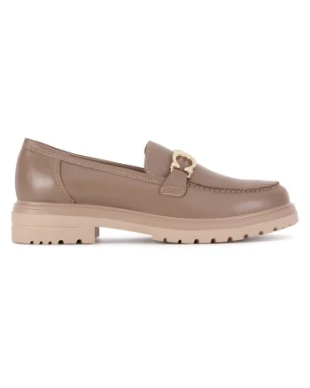 Mocasini dama,  piele naturala, bej