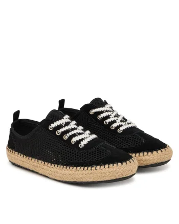 Espadrile dama,  negru, Negru
