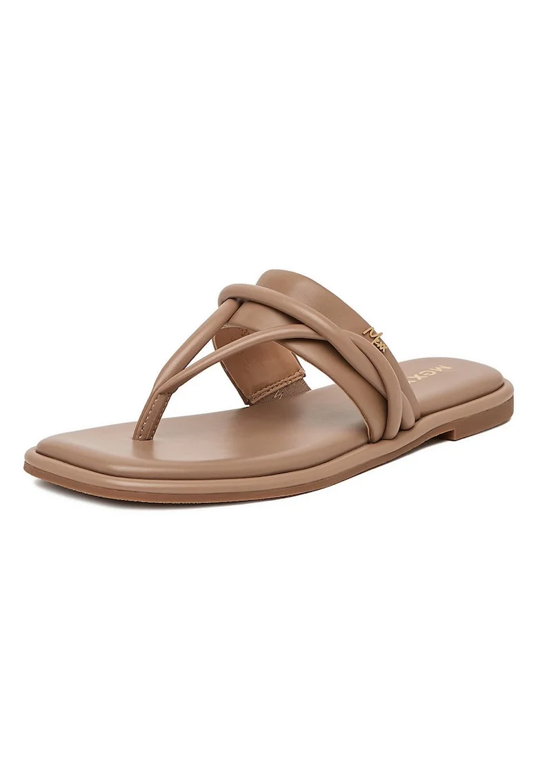Slapi dama,  piele naturala, bej