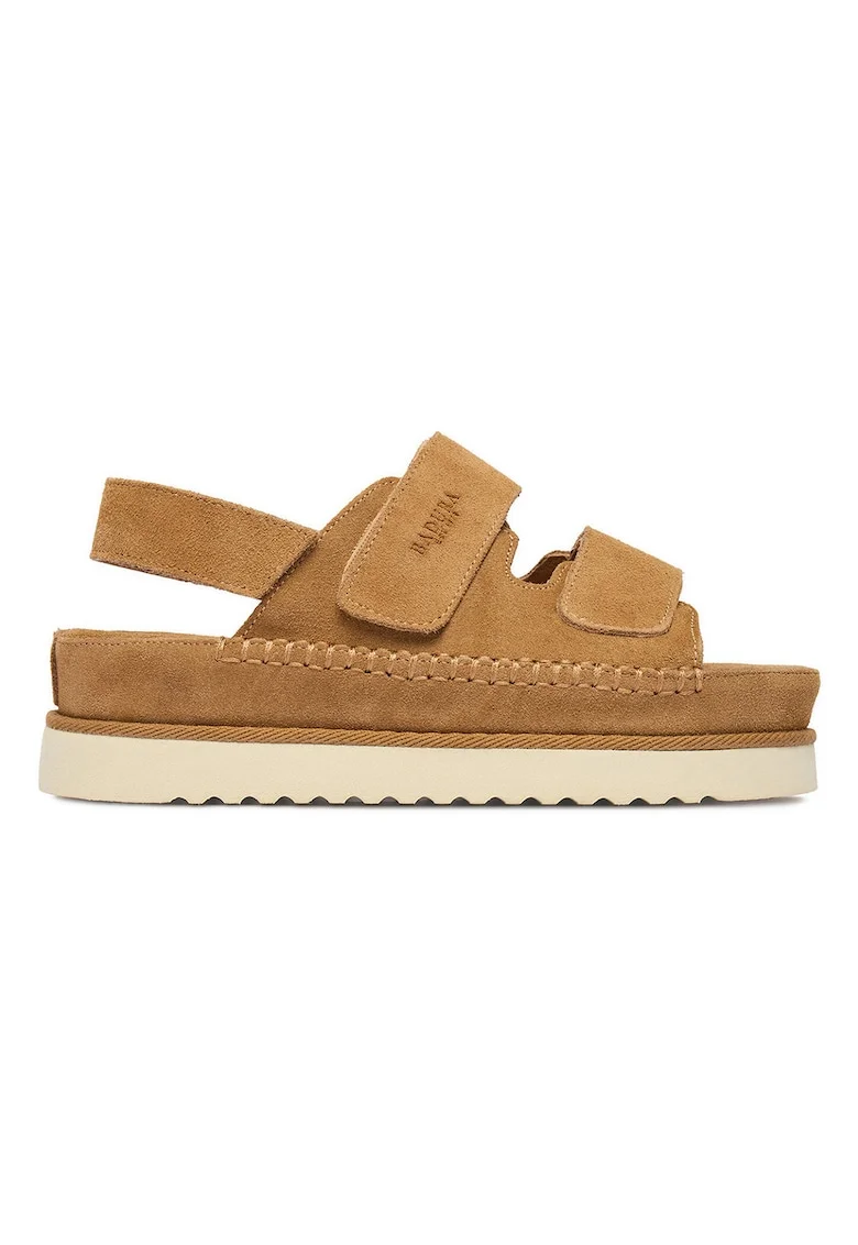 Sandale dama,  piele naturala, platforma, bej