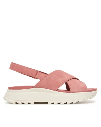 Sandale dama,  piele naturala, roz, sistem inchidere Velcro