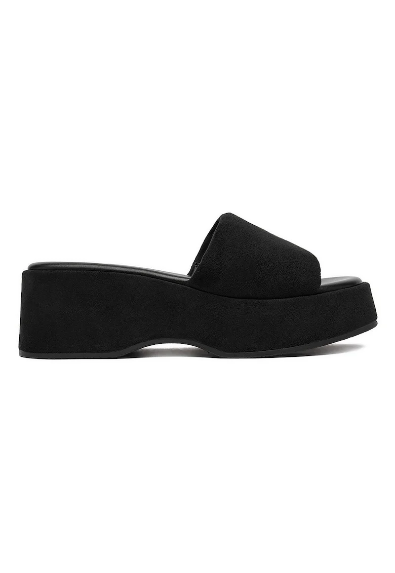Sandale dama,  Textil, Negru